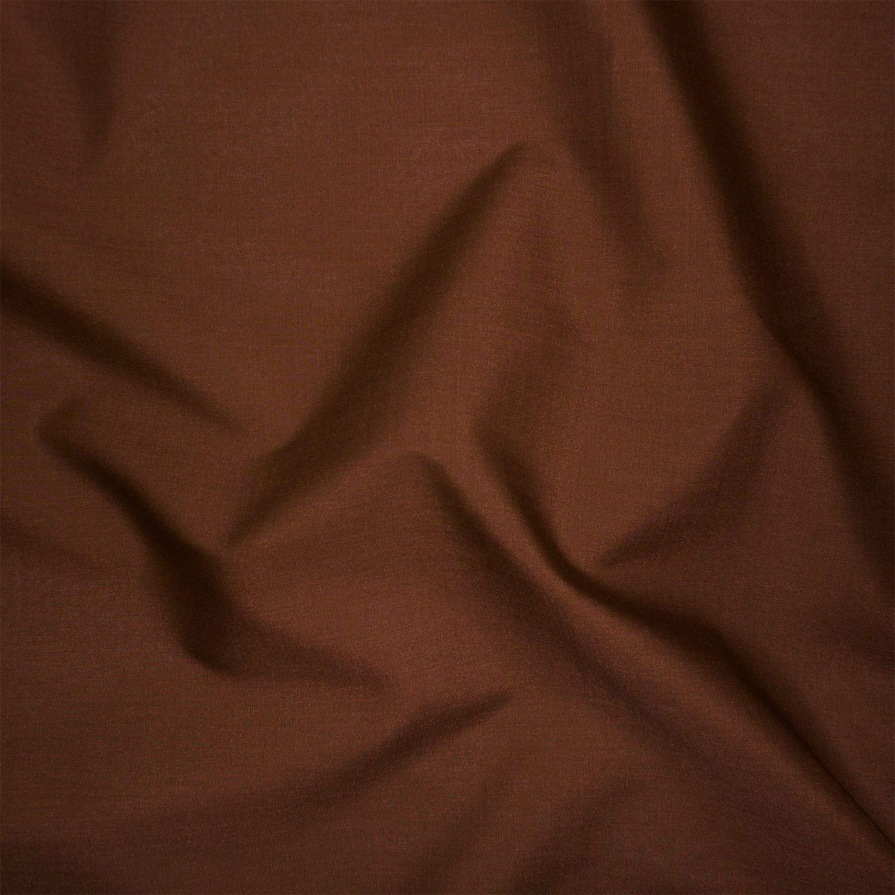 Nortex Mill Brown Plain Dyed Poplin Quality Polycotton Fabric (Per Metre)