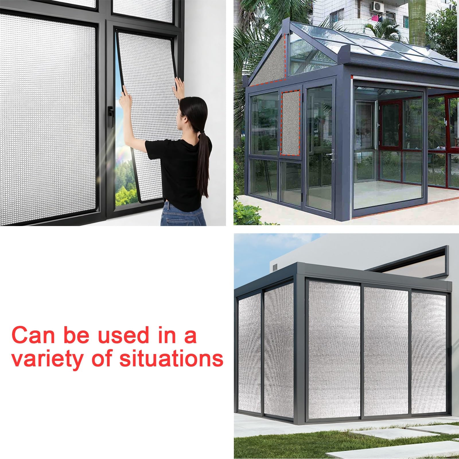 Cubierta De Ventana De Privacidad con Bloqueo Solar De Papel De Aluminio