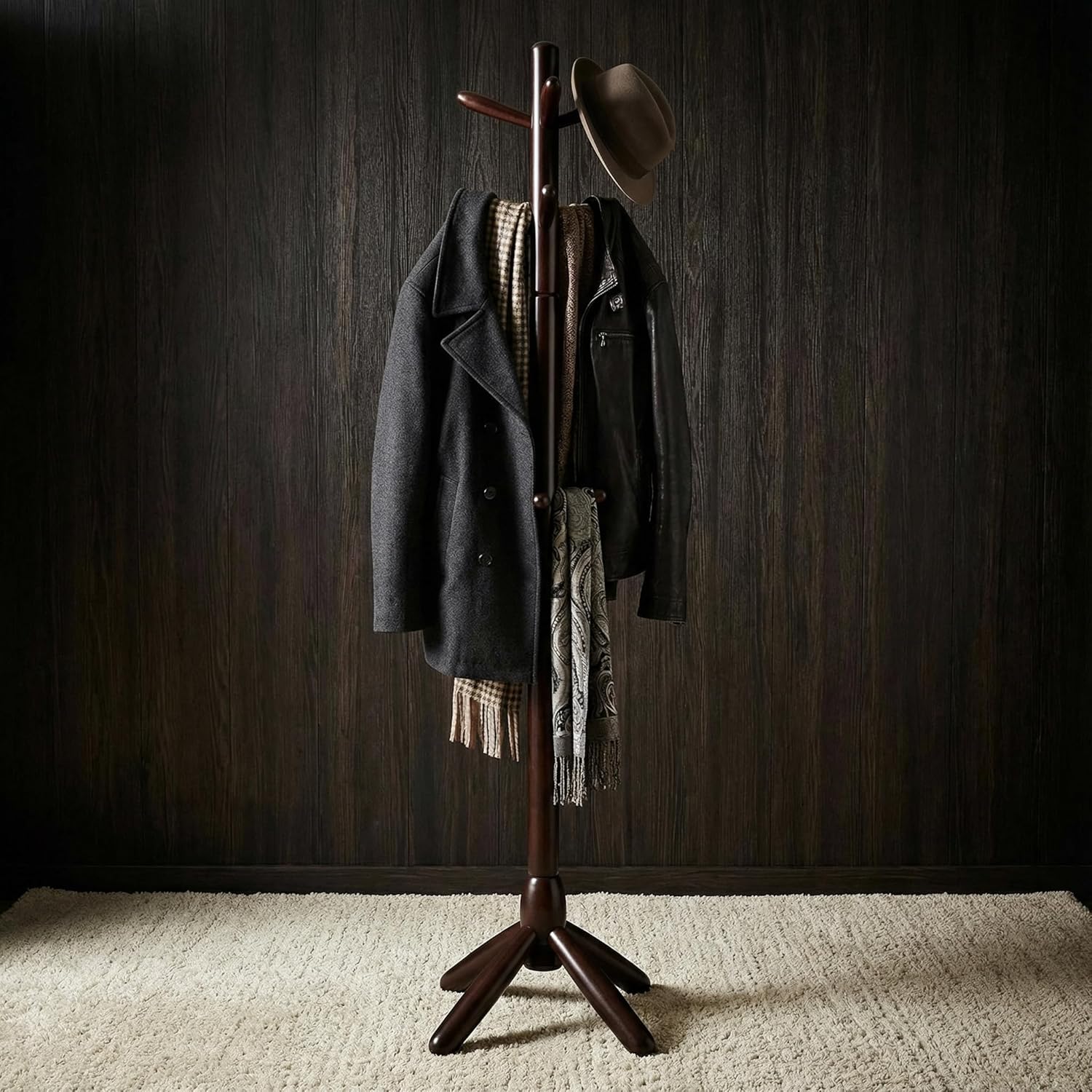 Cortesi Home Phoebe Wooden Coat Rack