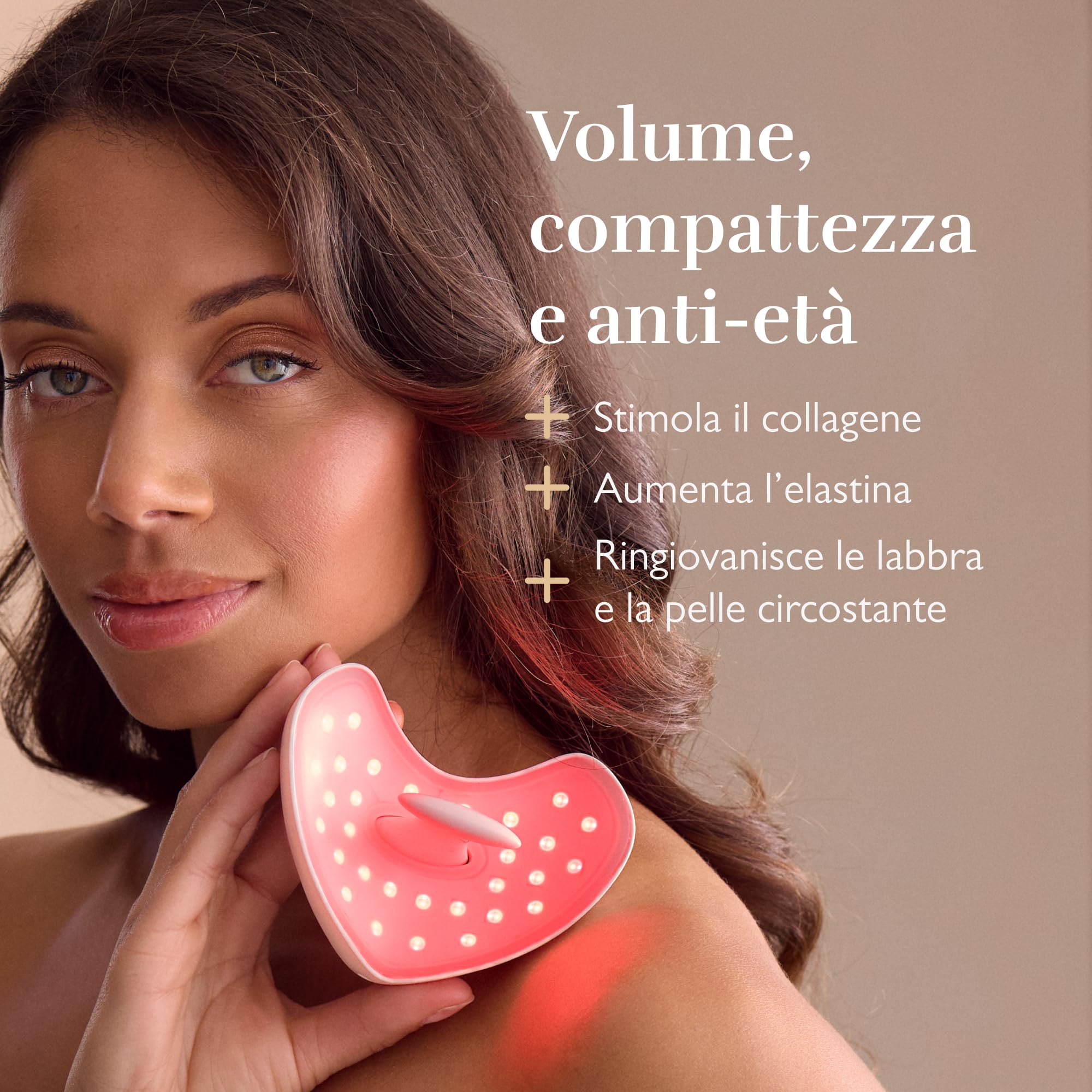 Silk’n Maschere LED per Labbra - Lumilips - Dispositivo per Ringiovanire e Volumizzare le Labbra - Luce Rossa - Ricaricabile e Portatile - Bianco