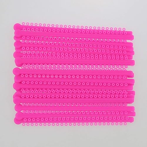 Miniatura 1 de Bandas de ortodoncia elásticas de ligadura dental surtidas para soportes de ortodoncia (PINK(3#))
