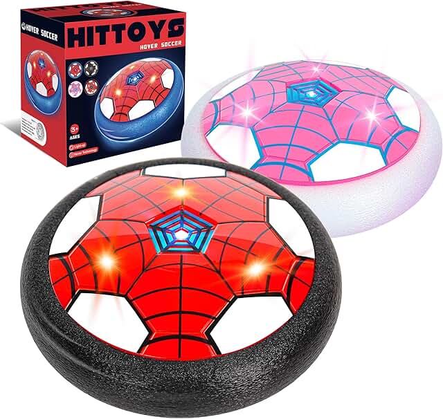 2 Pack LED Hover Soccer Balls: Indoor Floating Football Game for Kids and Girls