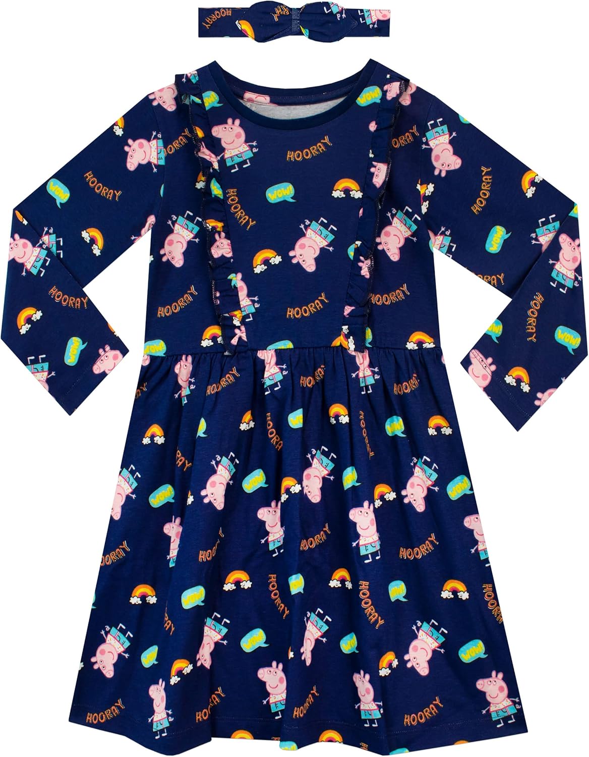 Peppa Pig Girls Dress and Headband
