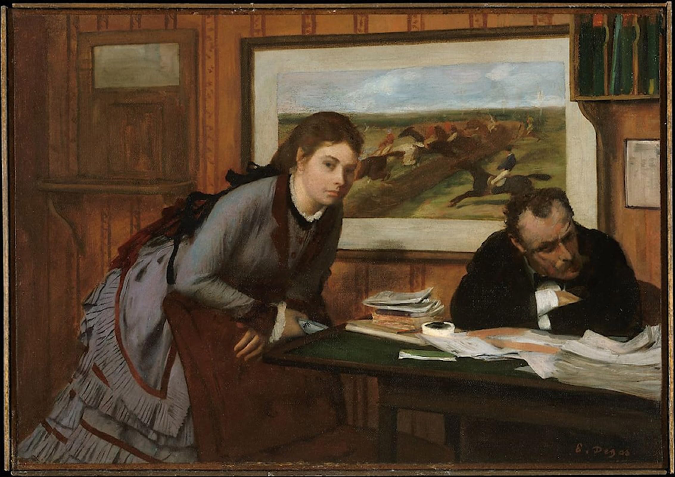 ARTXLXXBN Famous Painting Art Wall Decor Abstract Art Picture Sulking Edgar Degas Animal Pictures for Home Decor 60x90cm