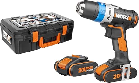 Worx Ai Drill Perceuse Visseuse Sans Fil 20 V Avec Blocage Automatique Du Mandrin Et Reglage Electronique Du Couple Wx178 1 Amazon Fr Bricolage
