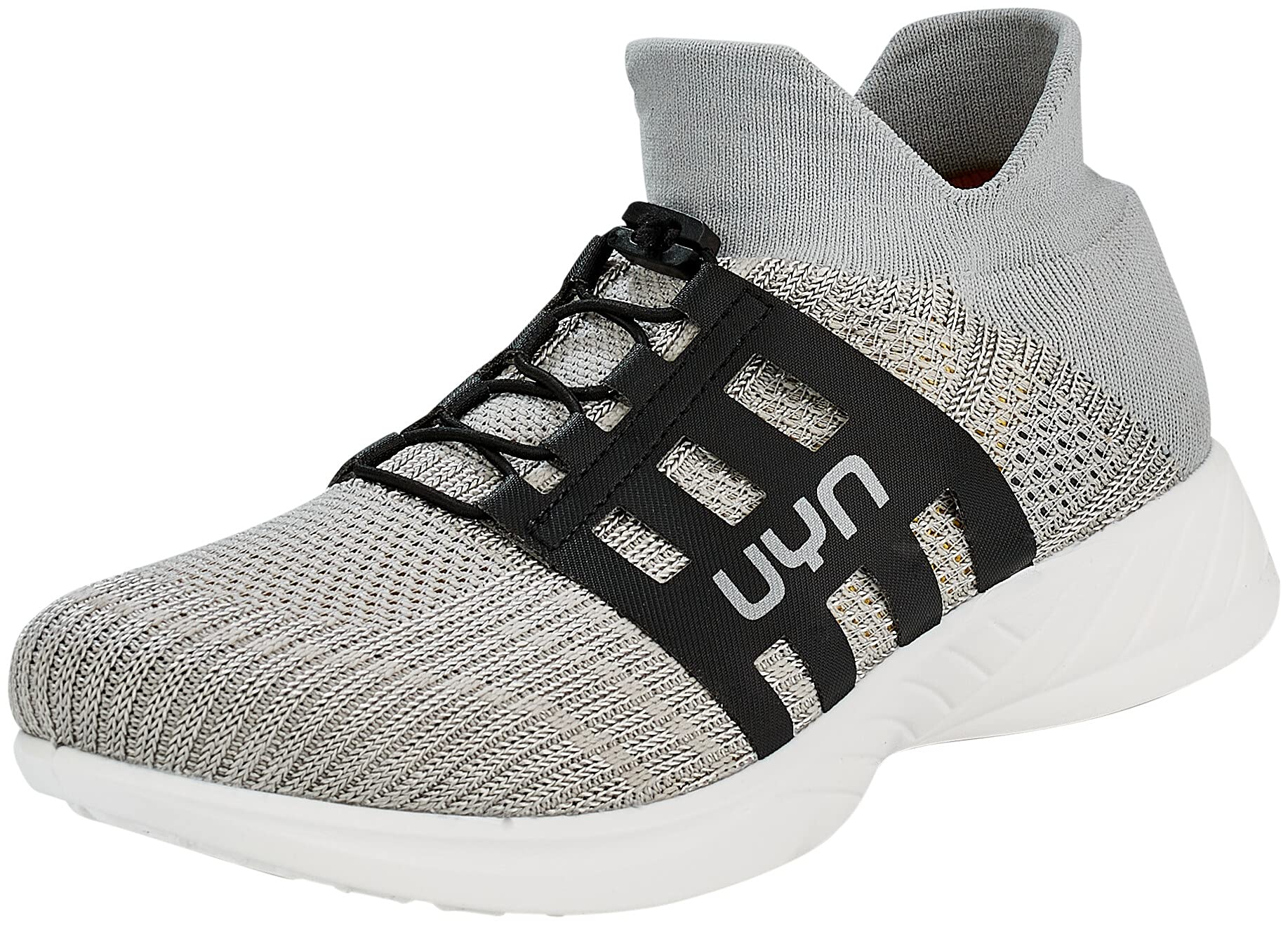 UYN Y100061-S057 Free Flow Metal Tune Sneaker Men Silver/Grey UK 6.5