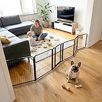 Vista 81 de FXW Puerta para perros extra ancha diseñada para uso en interiores, ancho ajustable de hasta 165 pulgadas de ancho