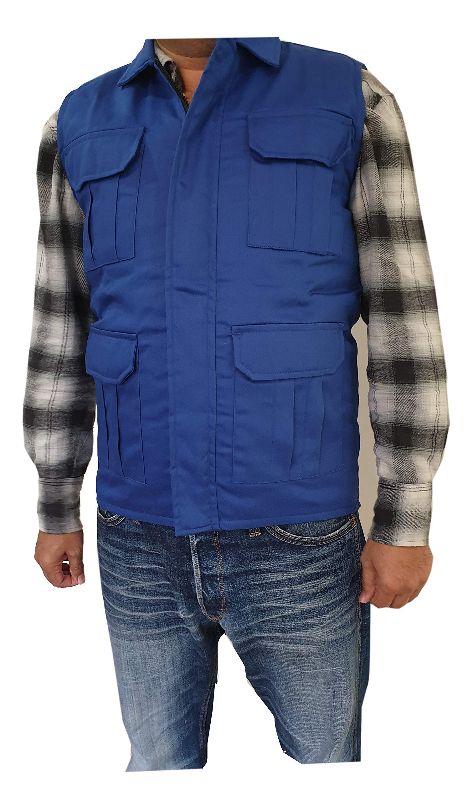 Ibex Men's Body Warmer/Gilets Light Weight Padded Winter Sleeveless Jackets Coat, Royal, 2XL