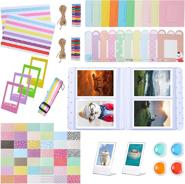 ZWOOS 10 in 1 Accessories Kit Compatible with Instax Mini 11, Incl. Album, Lens, Photo Frames and More