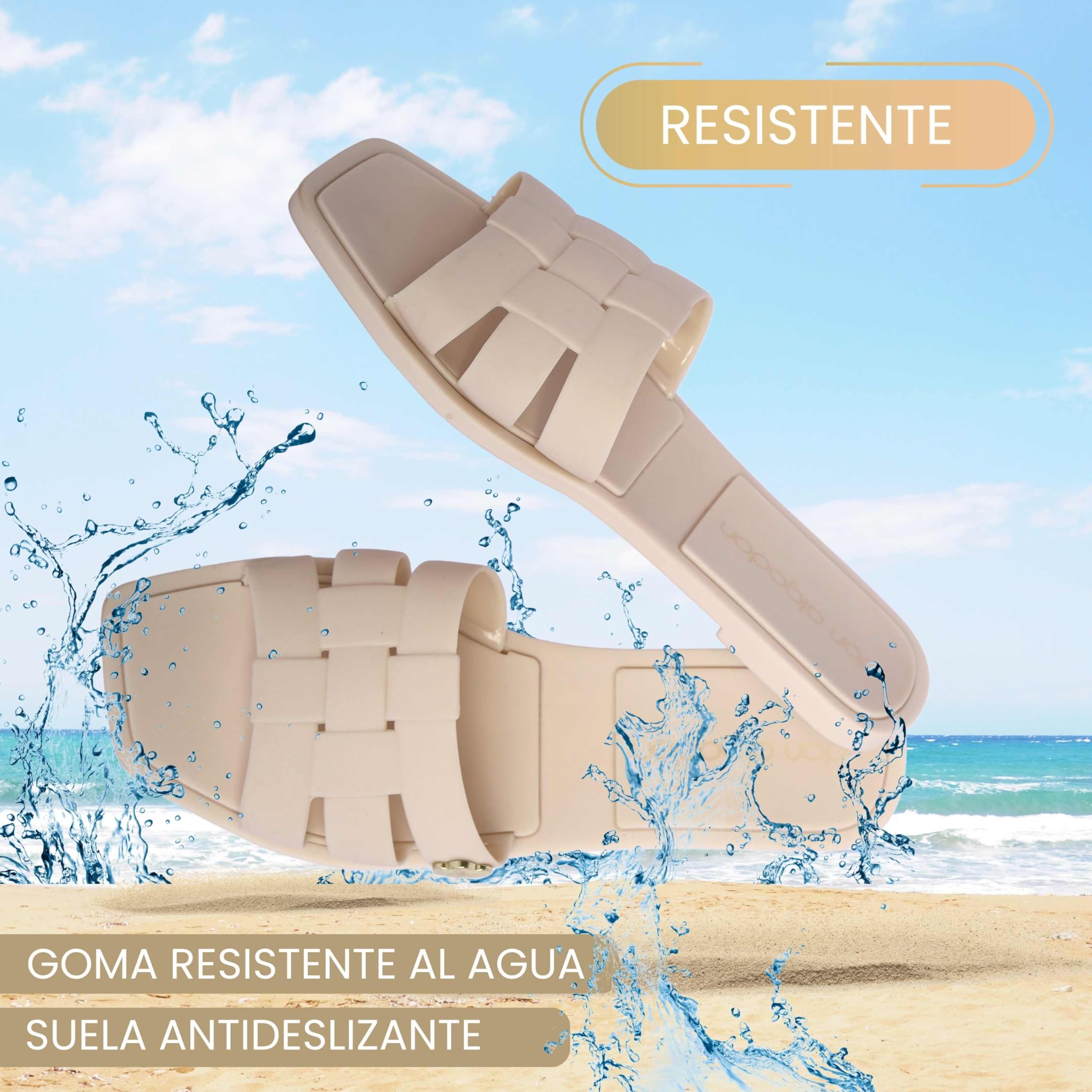 DON ALGODON Kobiety Chanclas Mujer – Chanclas Para Playa Y Piscina - Sandalias Flip Flop De Goma Con Suela Antideslizante Y LigeraJaponki damskie - klapki plażowe i basenowe - sandały z klapką