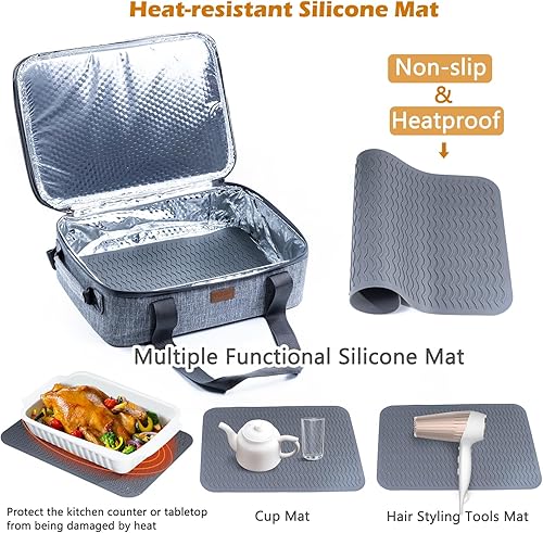 Miniatura 5 de BAGSPRITE Expandable Insulated Casserole Carrier for Hot or Cold Food, Casserole Dish Carrying Case,Thermal Lasanga Lugger Tote for Pockluck,