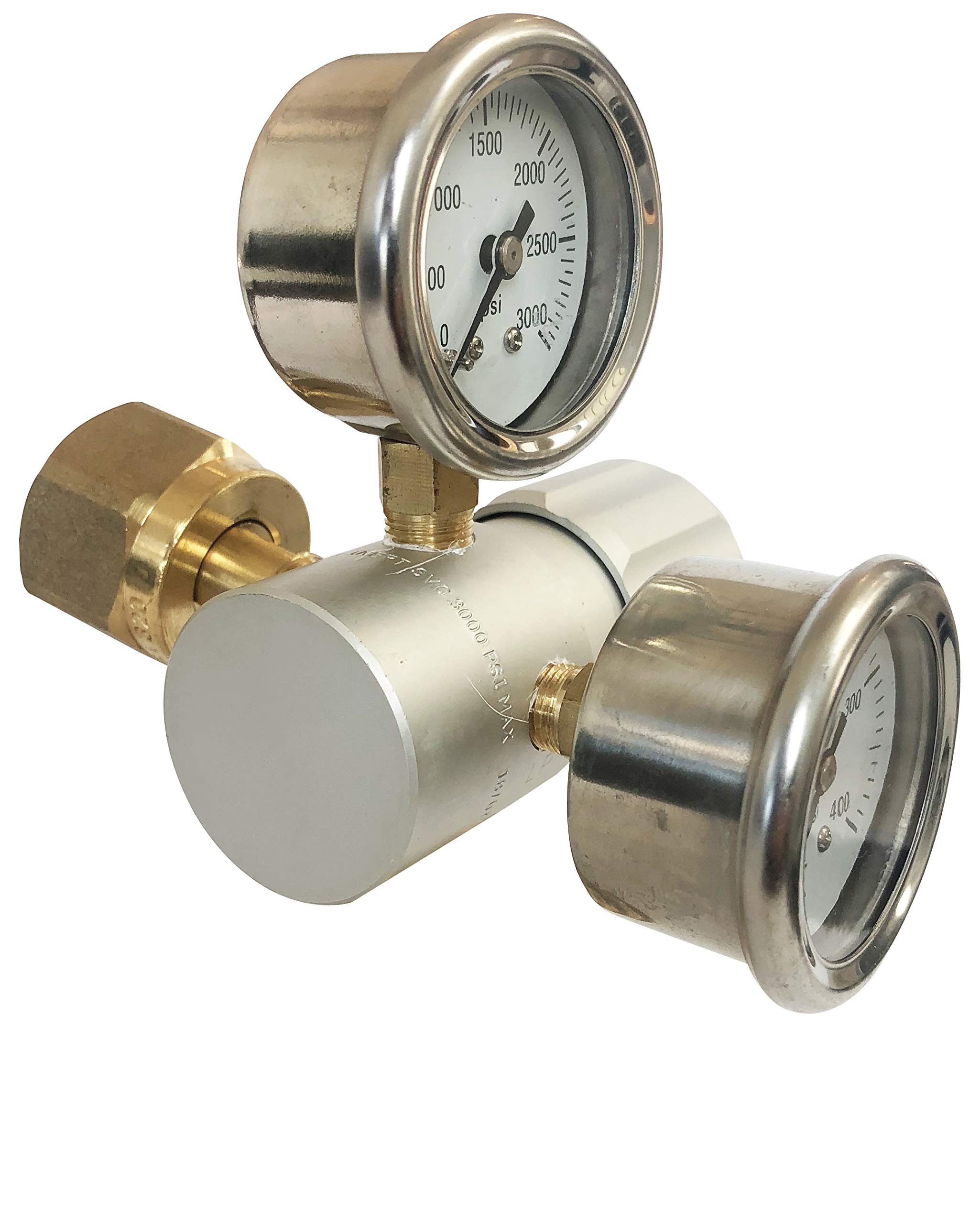 Adjustable High Flow 250 PSI Carbon Dioxide Co2 Regulator for Off Road Jeep Tires Inflator