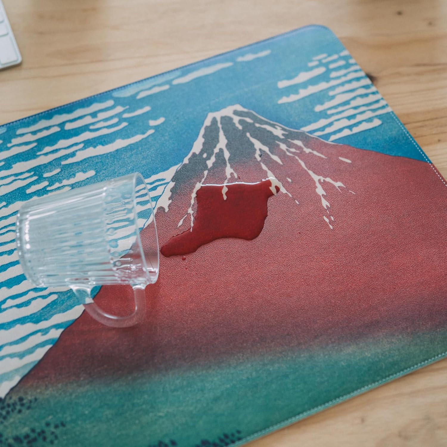 Grupo Erik XXL Mouse Pad - Hokusai | Gaming Desk Mat 23.6 x 13.8 inches Faux Leather Mat, Keyboard & Mouse Mat Large | Japanese Art Gifts, Gaming Gifts Gamer