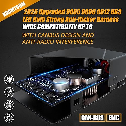 Vista 16 de KOOMTOOM H4 9003 HB2 Bombillas LED CANbus Decodificador - Decodificador de arnés antiparpadeante/advertencia de tablero de instrumentos