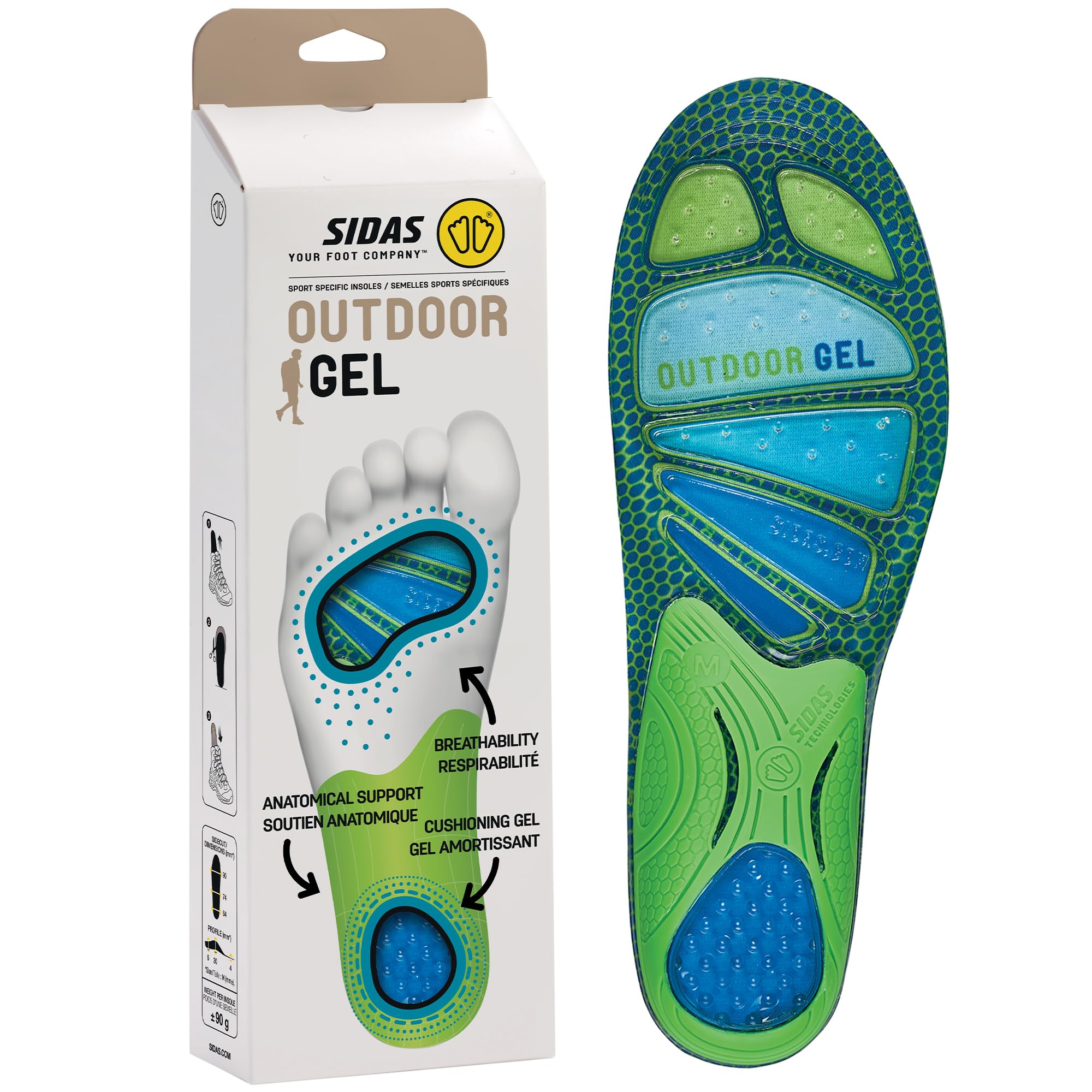 Sidas Outdoor Gel Semelle Comfort Outdoor Mixte