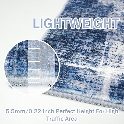 Miniatura 124 de IOHOUZE Alfombra pequeña abstracta de 2 x 3 pies, alfombra de entrada lavable para entrada interior, alfombras con respaldo de goma, alfombra Gris