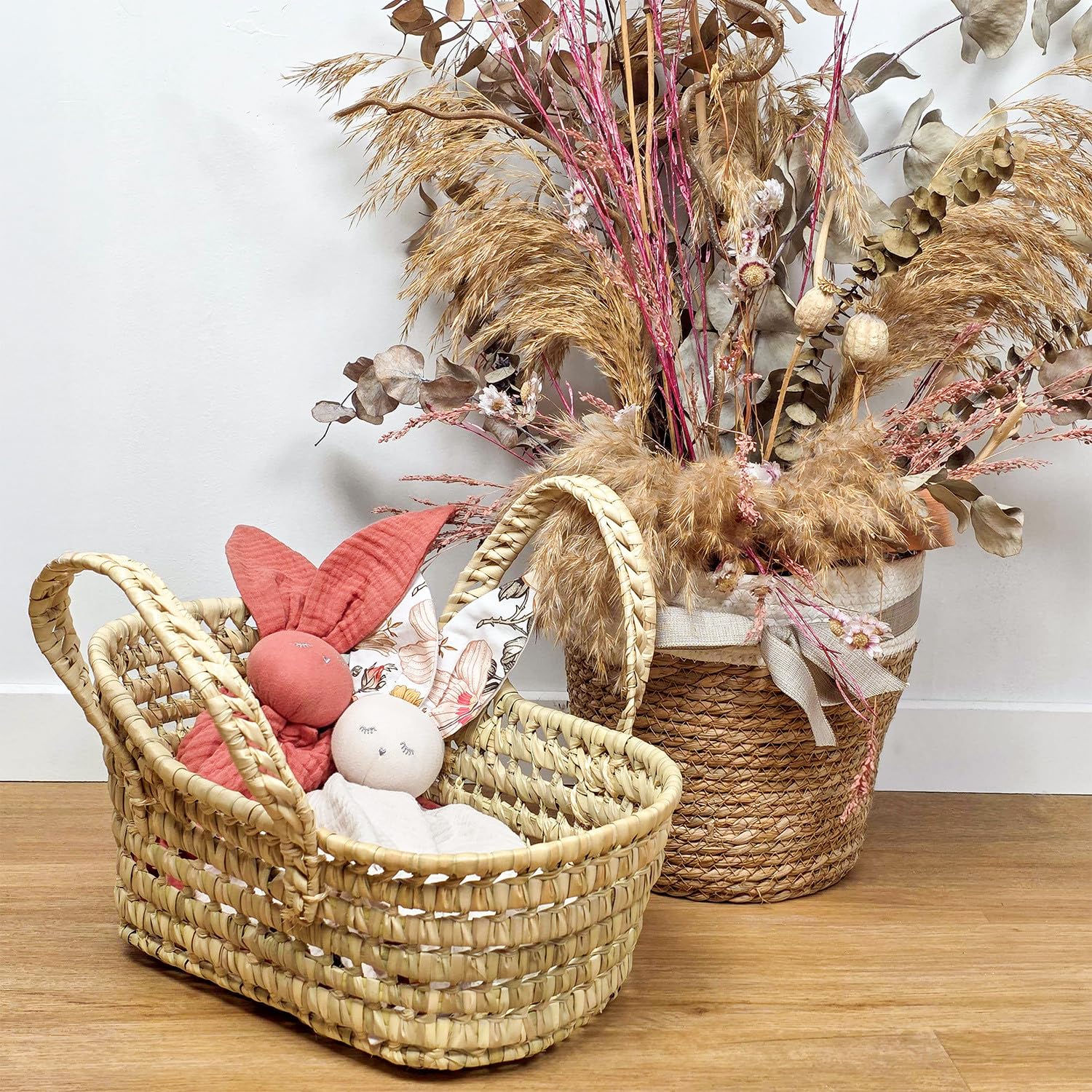 Sevira Kids | Spielzeug für Babykörbchen, 35 cm, aus Naturfasern