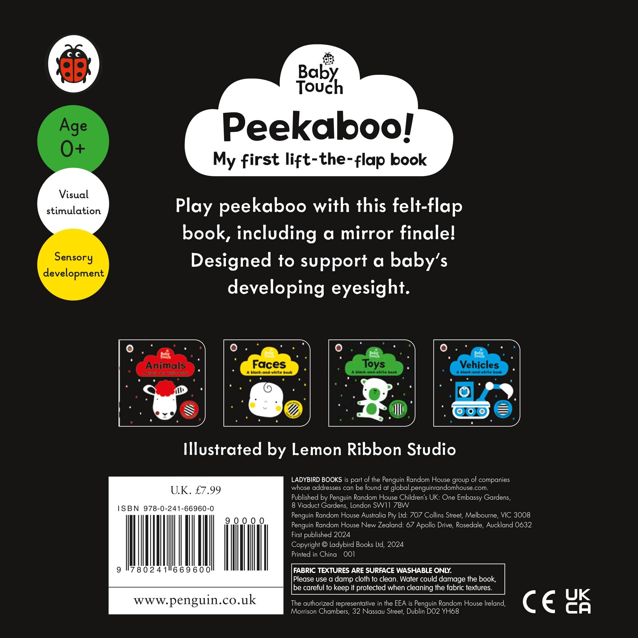 Baby Touch: Peekaboo!: My first black-and-white felt flaps book