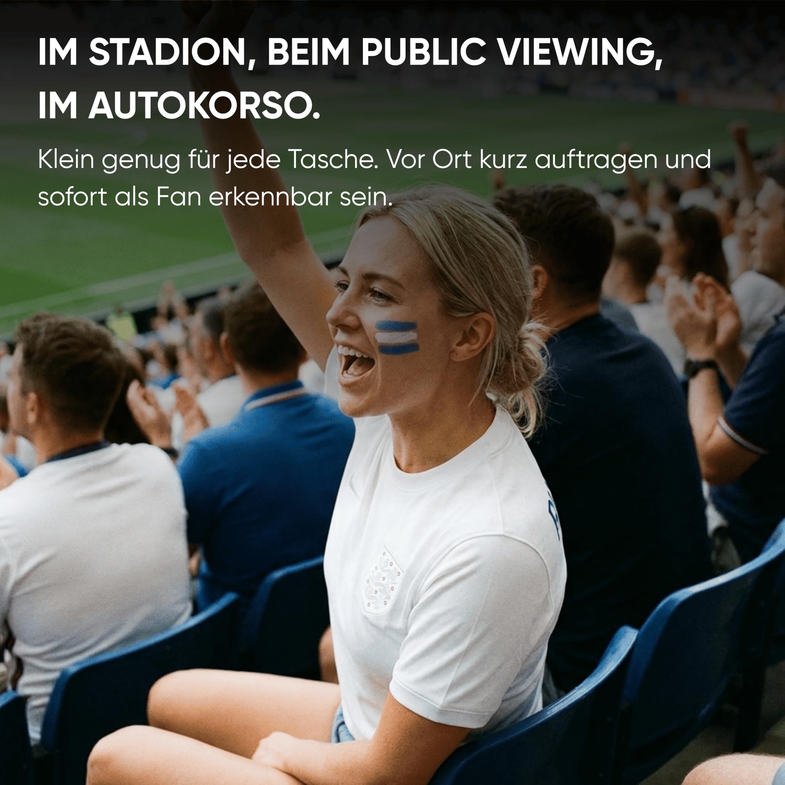 Sonia Originelli Schminkstift Fanschminke Länderfarben - Gesichtsfarbe wasserlöslich für Fußball WM EM I Make Up Schminke Fan Fanartikel