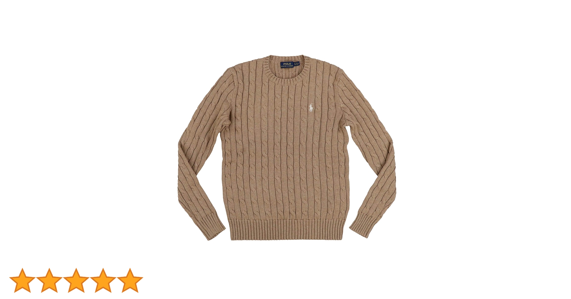 Polo Ralph Lauren ケーブルニット 半袖セーター M ブラウン ラルフローレン コットン ケーブルニット ポロマーク 半袖