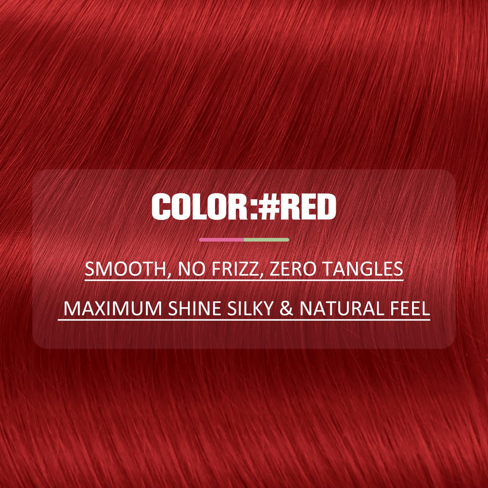 YoungSee Tape in Hair Extensions Red Tape Hair Extensions Real Human Hair Tape-in Color Human Hair Extensions Tapes Easy to Apply 18In 25G 10Pcs - Image 4