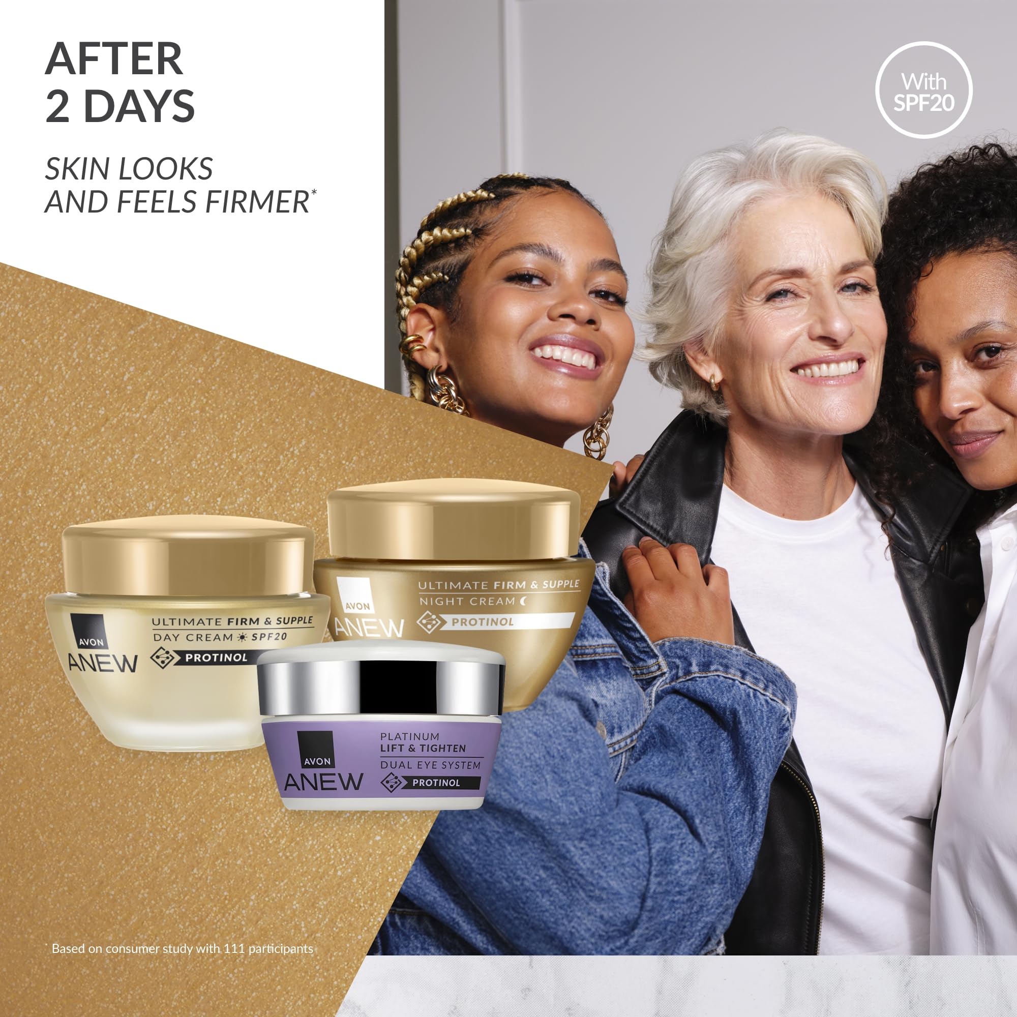 Avon Anew Ultimate Set, Day Cream 50ml + Night Cream 50ml + Eye Cream 20ml, Pack of 3 - Image 4