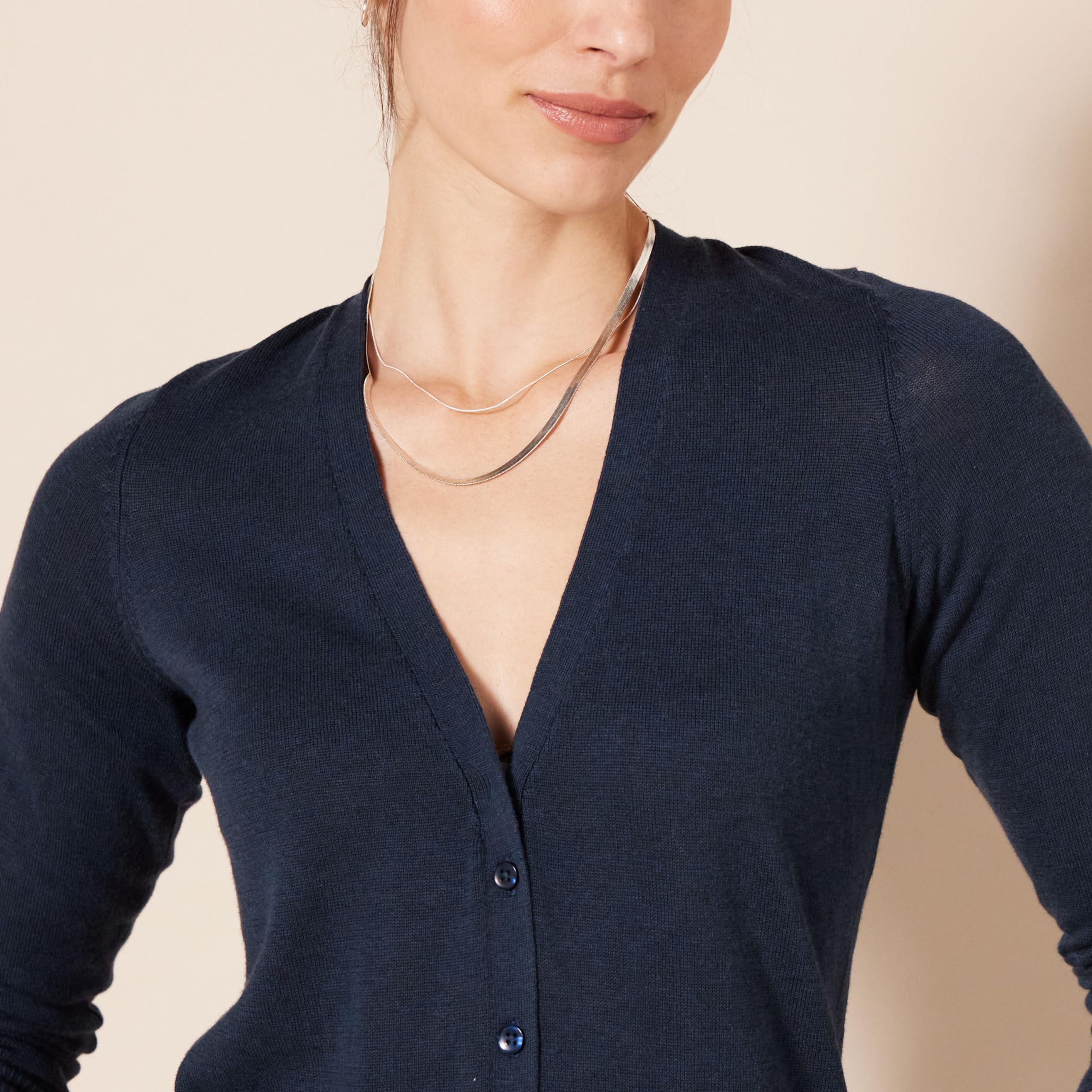 Amazon Essentials Cardigan Leggero Girocollo (Disponibile in Taglie Forti) Donna