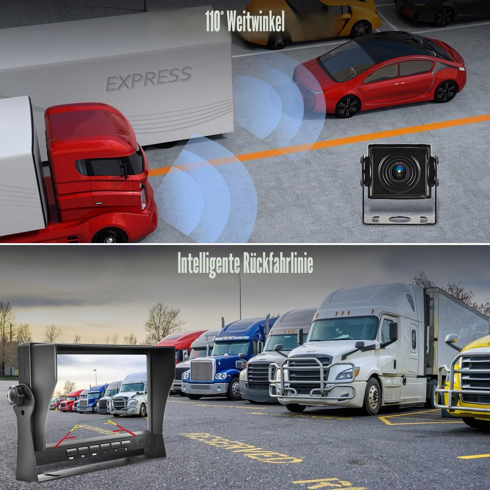 AHD 1080P Rückfahrkamera Set für LKW Anhänger Bus Van Landwirtschaft