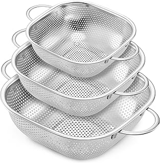 E-far 3 Pack Colander for Kitchen