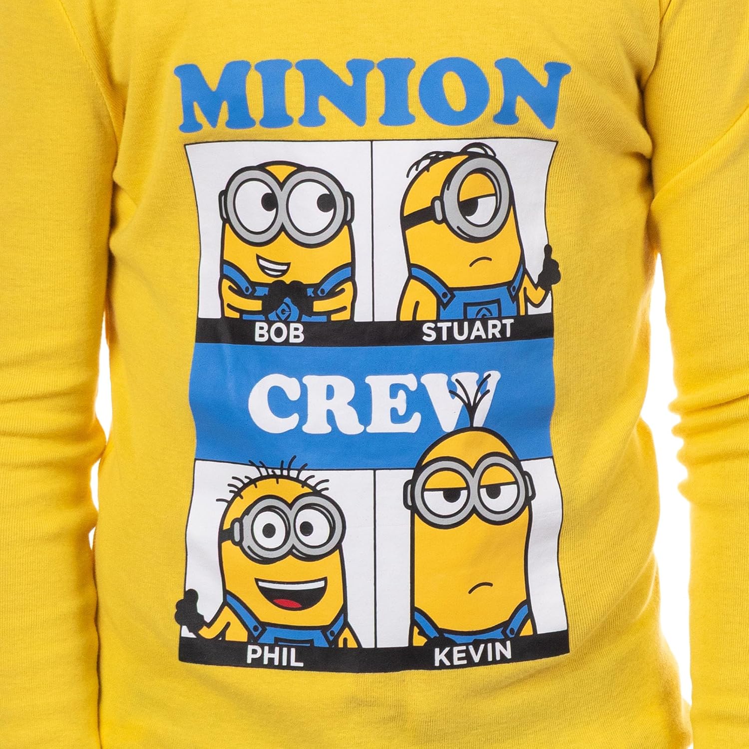 Intimo Despicable Me Boys' Minions Crew Bob Stuart Phil Kevin Tight Fit Sleep Pajama Set - Image 3