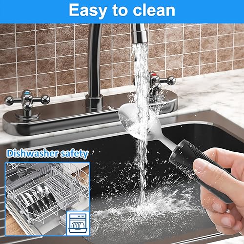 Miniatura 6 de Juego de utensilios adaptativos, suministros especiales pesados, utensilios de Parkinson, agarre débil y ayudas para discapacitados y Parkinson,