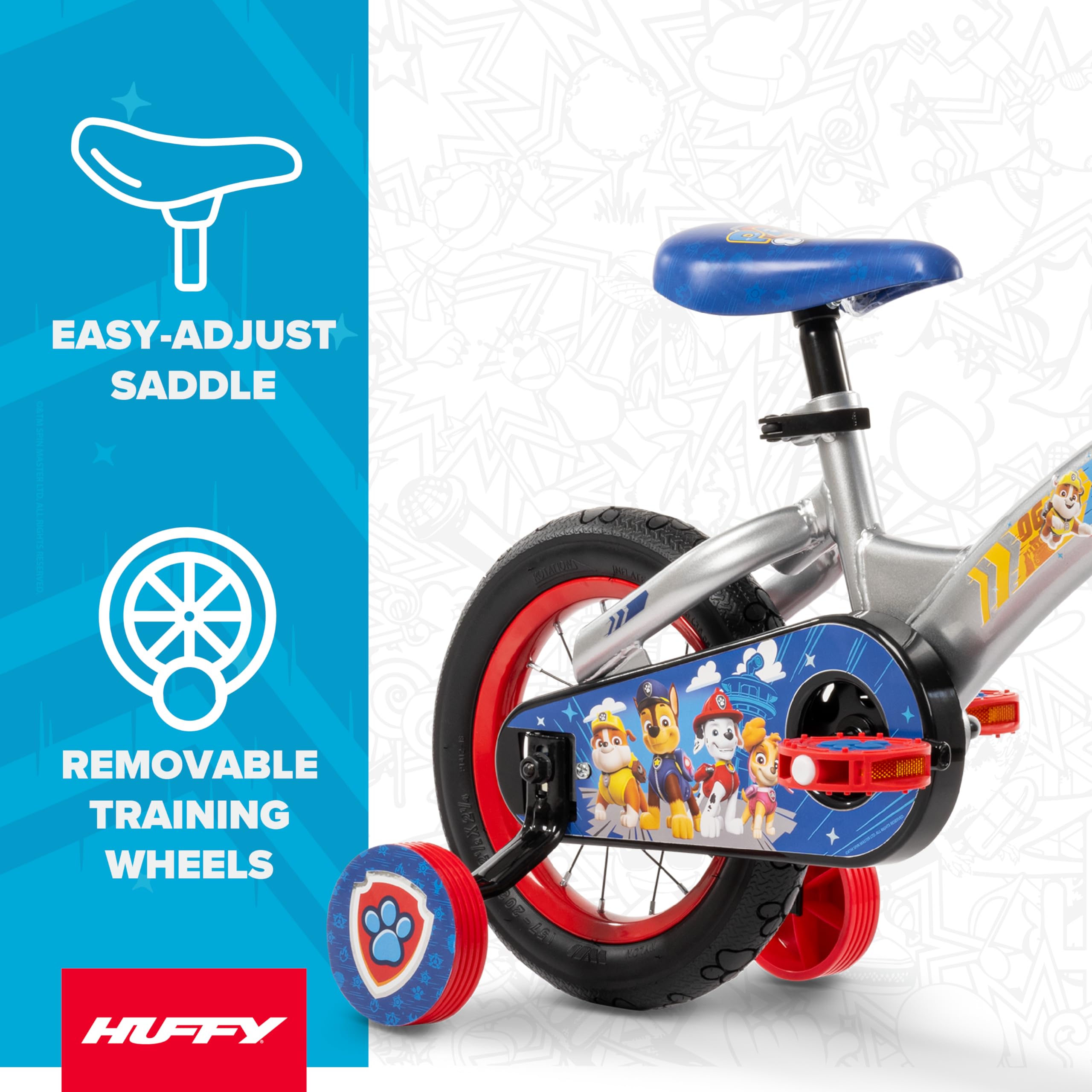 Amazon | Huffy Paw Patrol 12インチ キッズバイク 補助輪付き LED