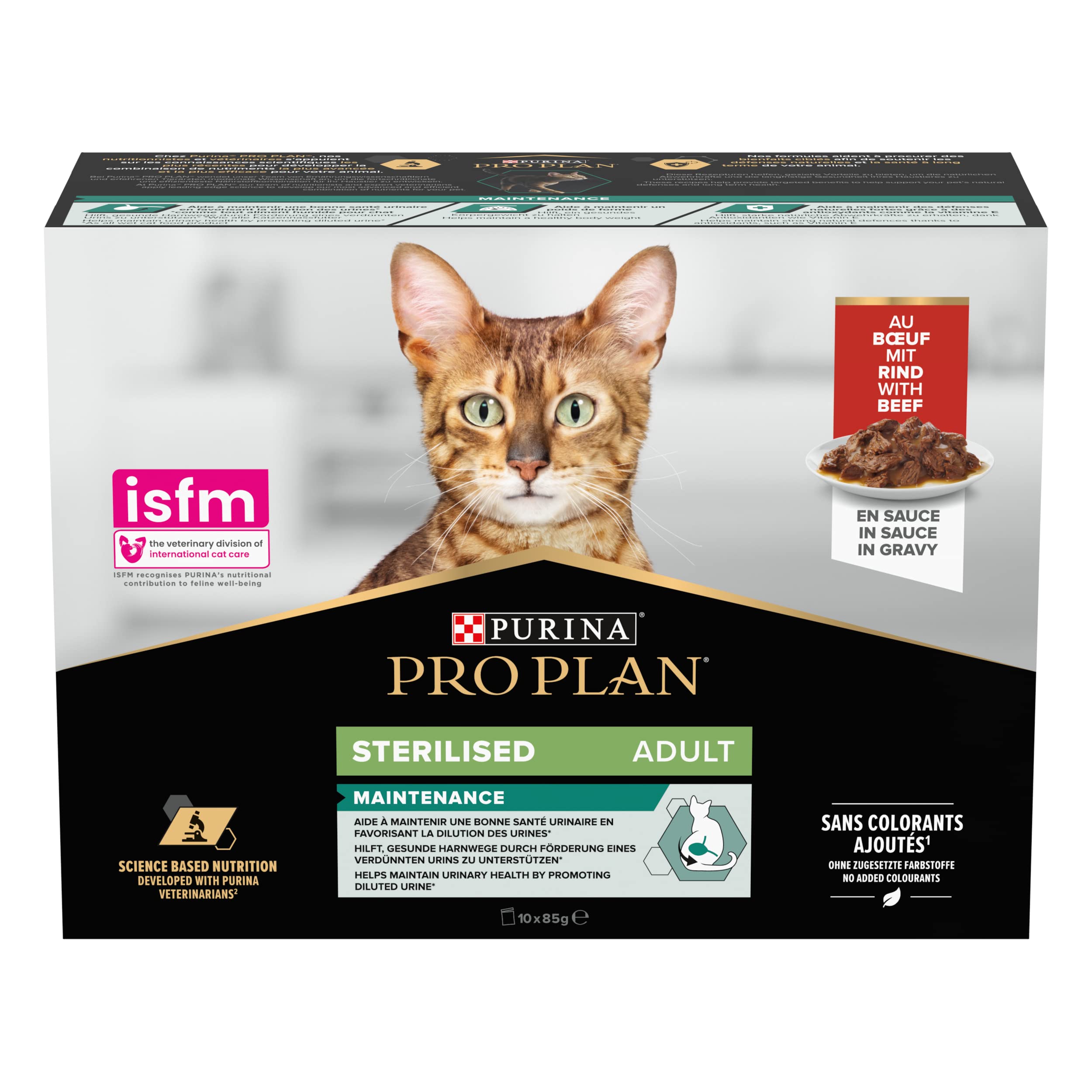 Purina Pro Plan Mokra karma dla kota sterylizowana dla dorosłych Różne opakowania, 4 opakowania po 10 saszetek po 85 g