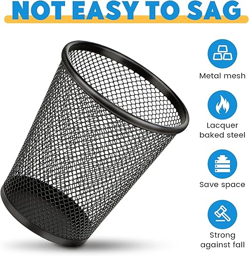 Miniatura 3 de Smgmg Soporte para bolígrafo para escritorio, soporte para lápices para escritorio, paquete de 4 vasos para bolígrafos, organizador de bolígrafos