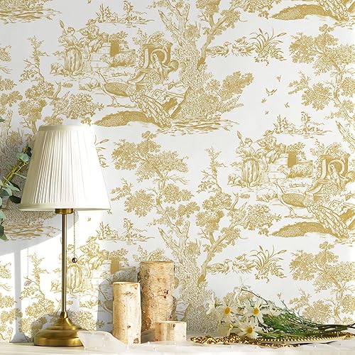 Miniatura 23 de CiCiwind Papel tapiz de despegar y pegar, papel tapiz azul y blanco, papel tapiz autoadhesivo extraíble para dormitorio, baño, papel de contacto