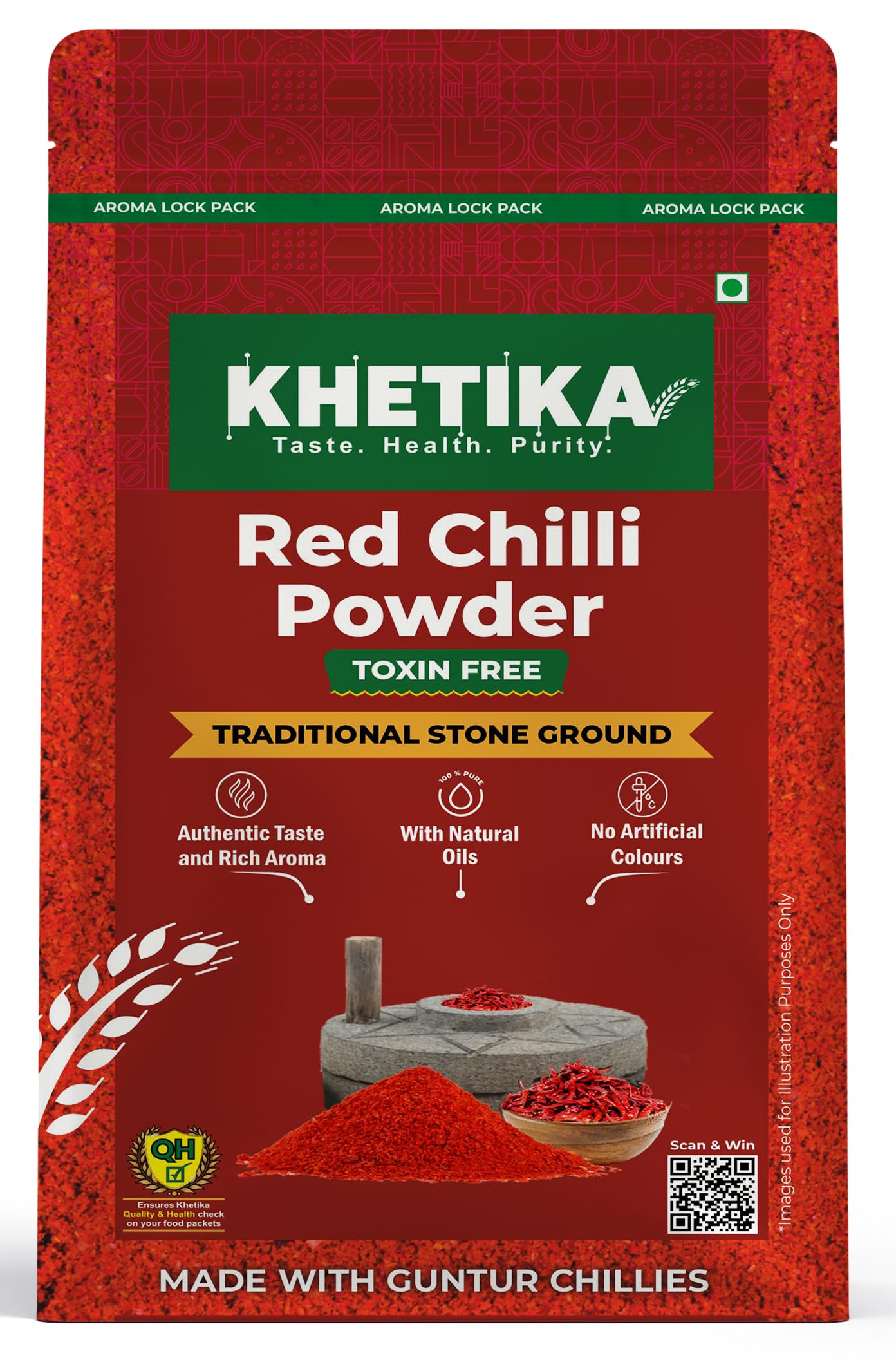 Khetika Red Chilli Powder 100g | Toxin Free | Traditional Stone Ground | With Natural Oils | No Artifical Colours | Authentic Taste & Aroma-image-12