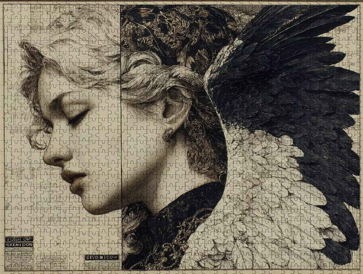 Puzzle Arte con Scatola Donna, Ala Puzzle Legno 3000 Pezzi Adulti 122x81cm, DIY Classici Gioco, Attività di Intrattenimento ad Alta Difficoltà, Jigsaw Per Tutta La Famiglia, Regalo Donna, 9-7319