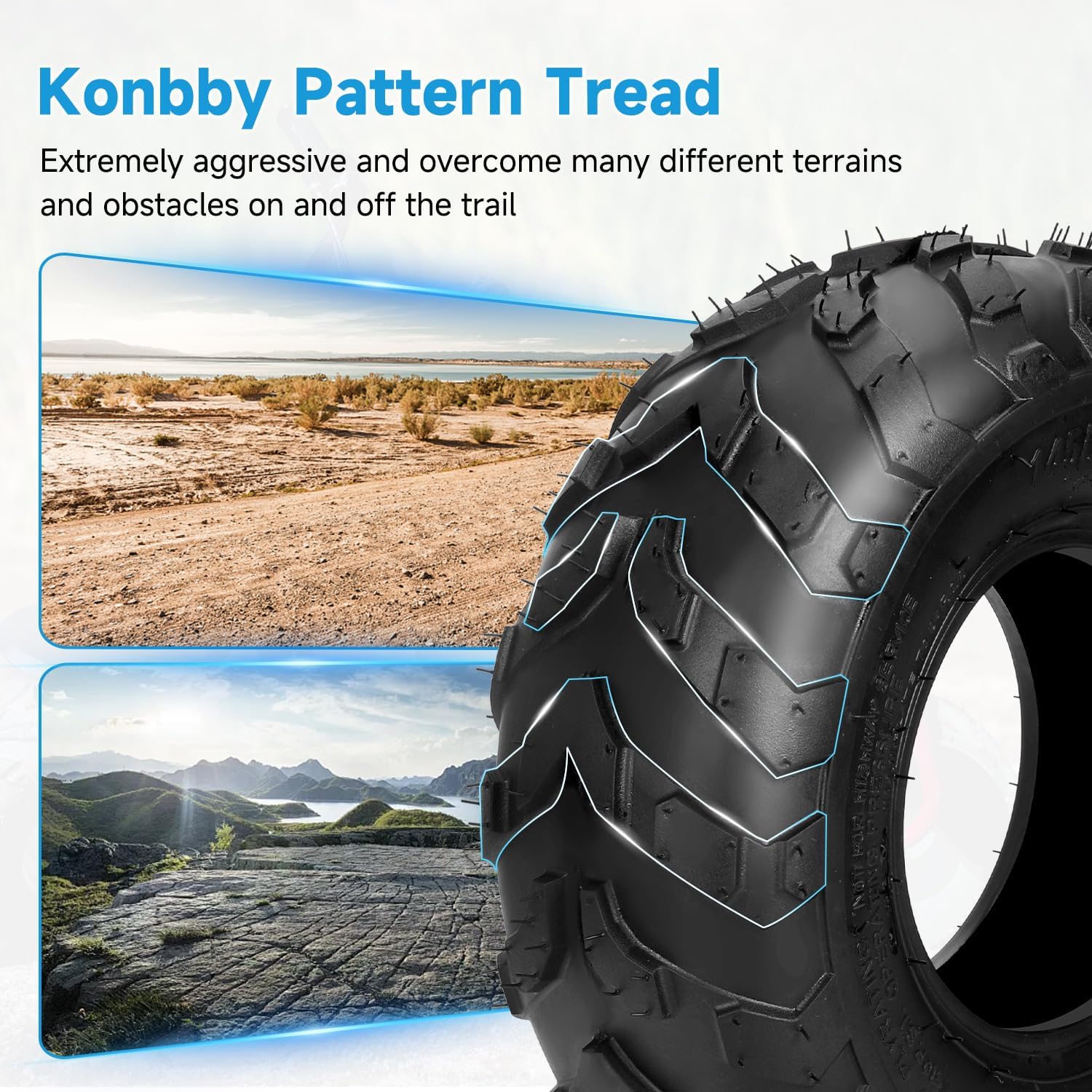 EOPOAYI 145/70-6 Tire 145 70-6 All Terrain Tires Compatible with Coleman CT100U CC100X GMB100 Baja DB30 Motovox MBX10 Mini Bike Mud Sand KT196 Go Kart Taotao Coolster 110cc ATV UTV Quad 4 Wheeler