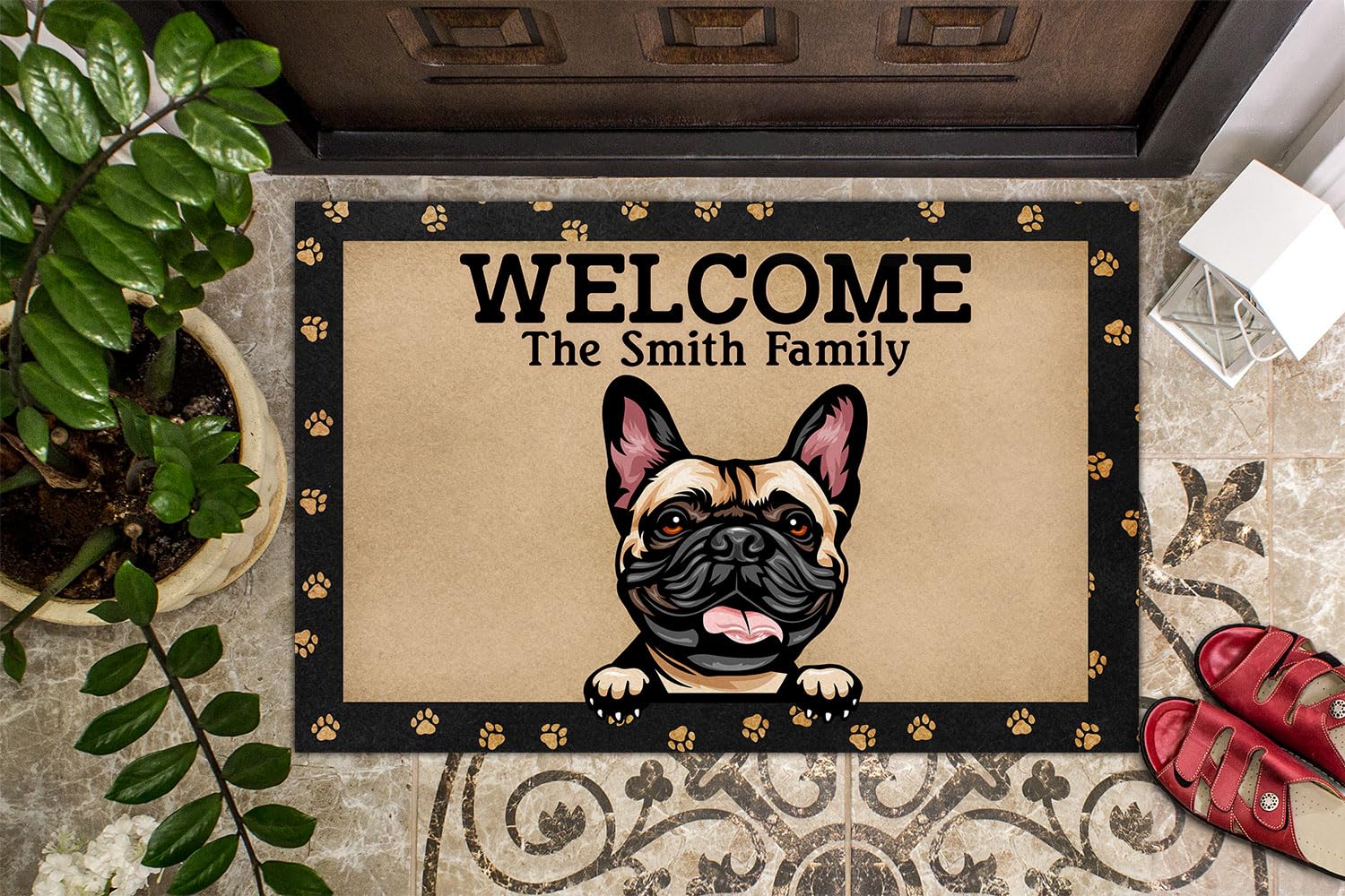 Regalo Amantes Animales Adorno De Perro Bulldog Francés Lesser & Pavey – Resina, Color Blanco Y Negro, Altura 18 Cm, Regalo Para Amantes De Los Animales Estatuilla Perro Decoración