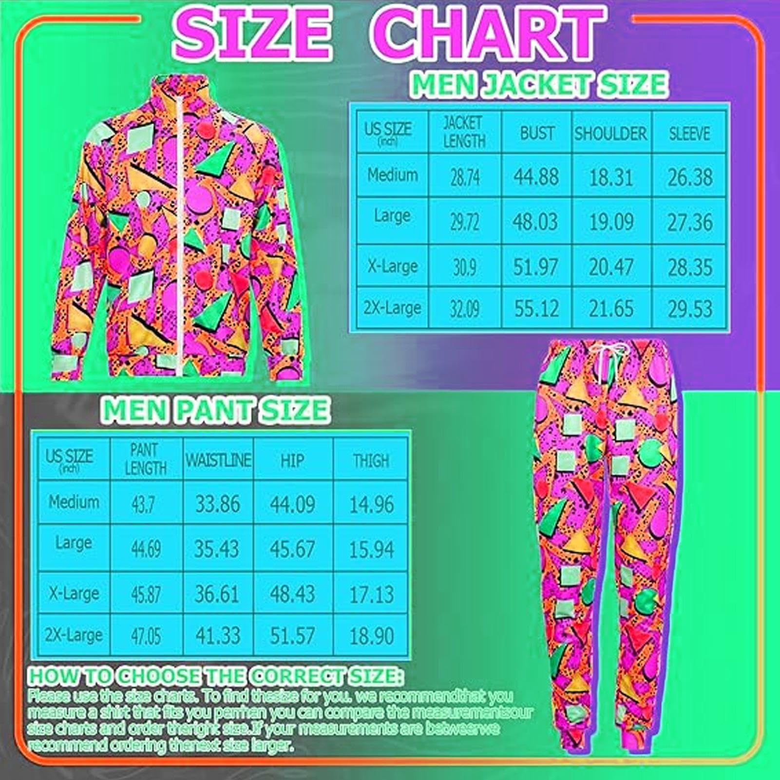 Traje retro de los años 80 y 90 para hombres, chaqueta y pantalón de 2 piezas Sportswear | Elegante traje vintage para hombres, fiestas temáticas, noche de discoteca