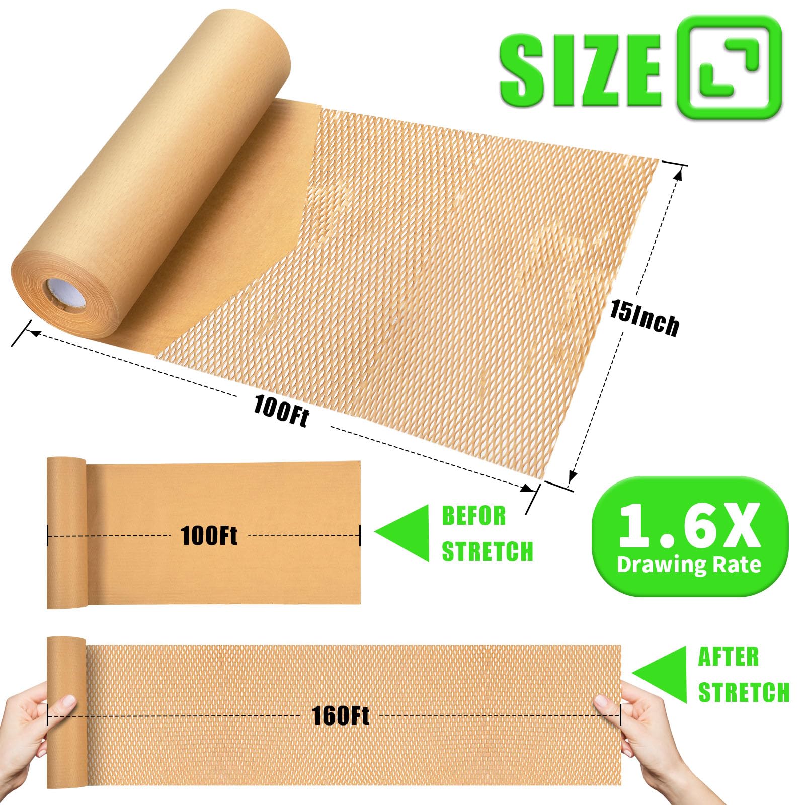 Papier pakowy o strukturze plastra miodu, przyjazny dla środowiska papier pakowy o strukturze plastra miodu, materiały do przenoszenia papieru o strukturze plastra miodu, papier bąbelkowy,