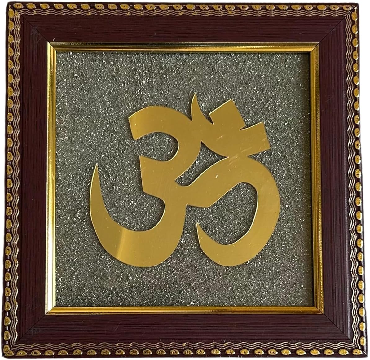 7 Horses on Raw Pyrite Frame | Vastu Items for Money Attraction | Seven Horses Wall Decor Pyrite Stone Frame for Success & Fame Wall Decor | Ideal Gift | 1 Piece | 19 X 19 CM