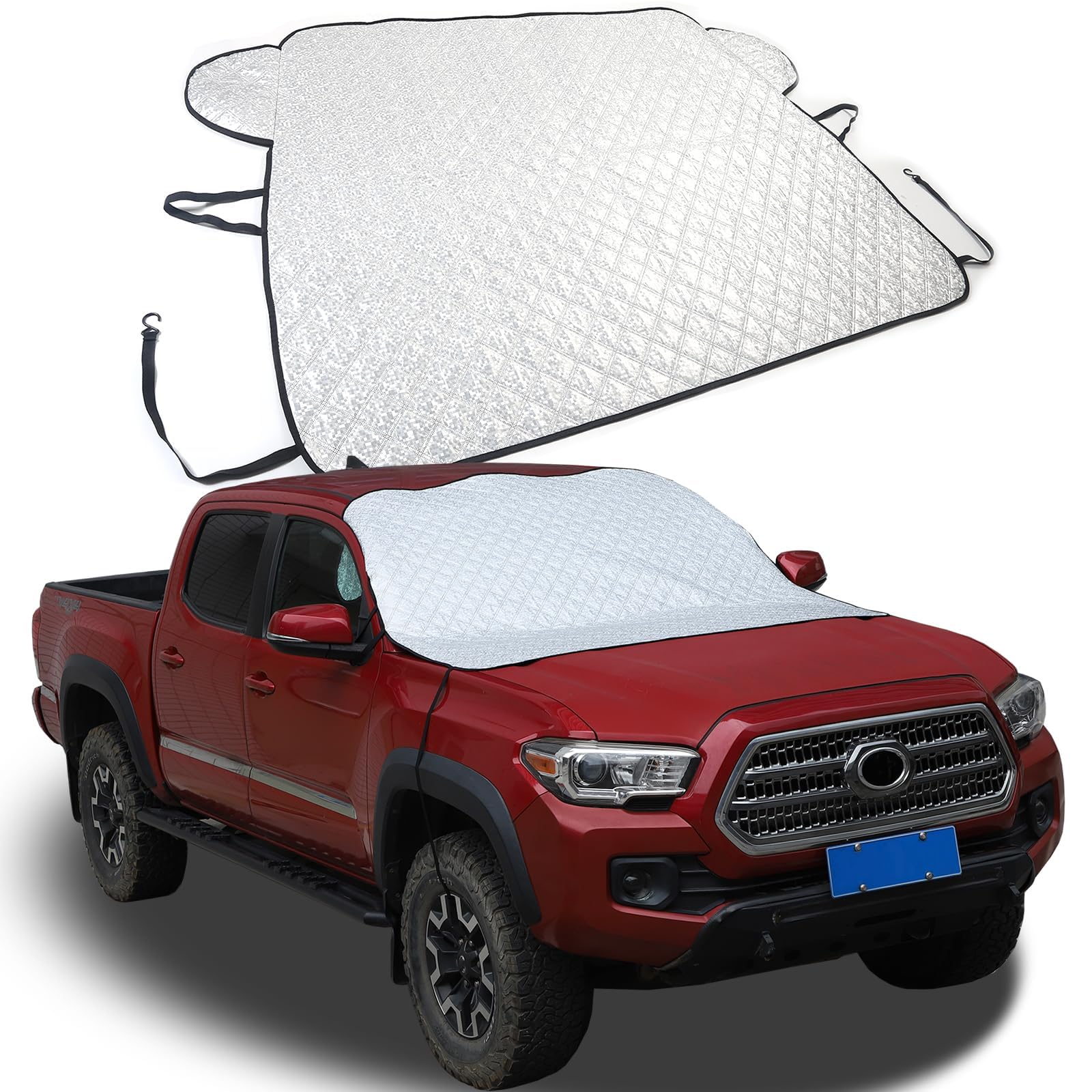 Copertura per parabrezza compatibile con Toyota Tacoma 2015-2020-2021-2023, ideale per la rimozione di ghiaccio, gelo e neve, per tutte le stagioni, inverno ed estate, copertura per finestrini