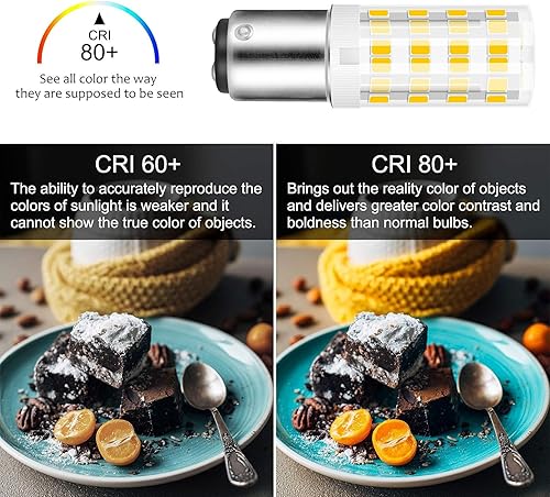 Miniatura 5 de Bombilla LED BA15D, bombillas regulables para máquina de coser de 4 W, base de bayoneta CC de doble contacto, 3000 K blanco cálido, equivalente a
