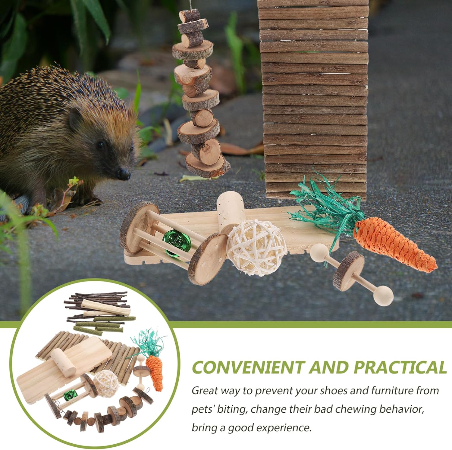 YARNOW 1set Molar Chew Toys for Animals Grinding Playthings for Hamsters Gerbils Mice and Guinea Pigs Safe and Fun Pet Cage Accessories