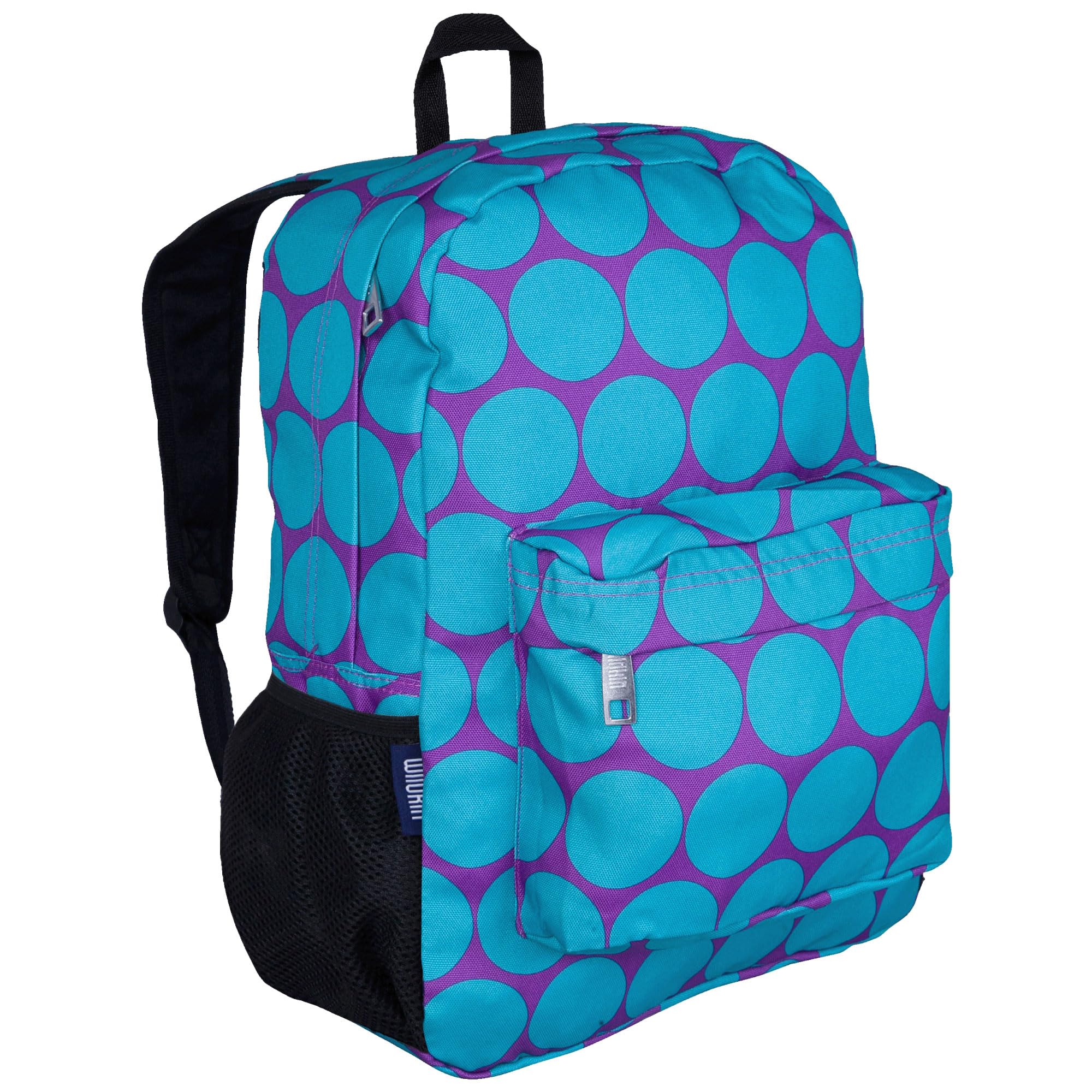 Wildkin 16-inch Kids Backpack – Durable, Padded & Spacious School Bag for Boys & Girls - Big Dot Aqua