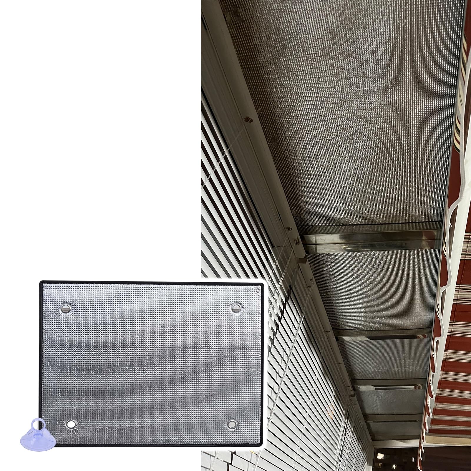Customizable 8mm Blackout Window Film - Reflective Thermal Insulation for Home and Car | Easy Install(35x51in)