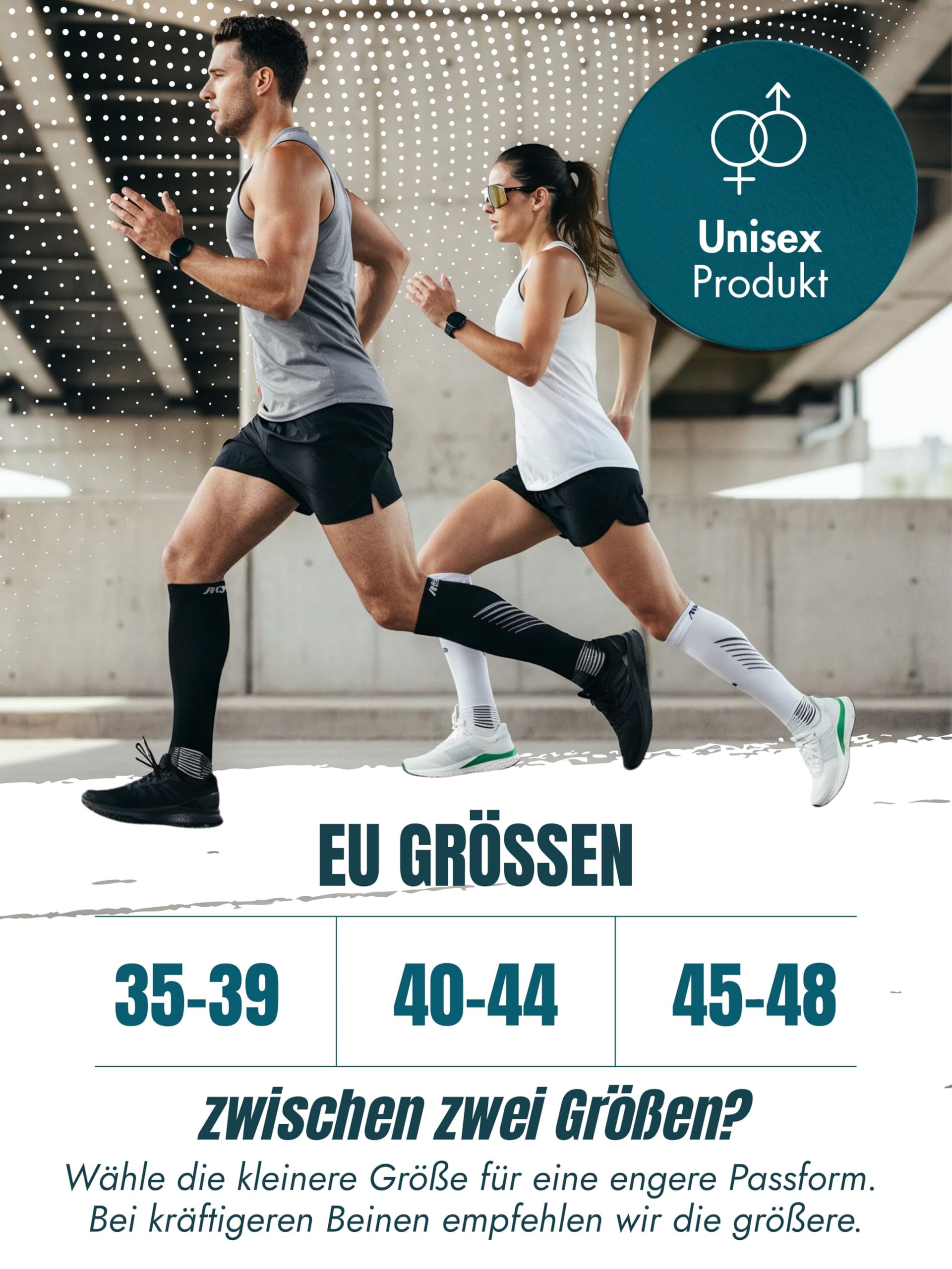 Calcetines deportivos de compresión de bambú para hombre y mujer, calcetines de compresión suaves y transpirables para correr, fitness y regeneración