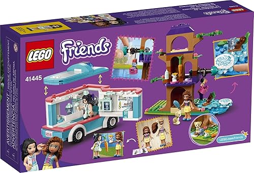 Miniatura 5 de LEGO Friends Vet Clinic Ambulance 41445 Kit de construcción; juguete coleccionable con ambulancia, juguetes de conejo y gatito, kit de veterinario