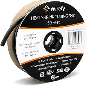 CableMarkt - Tubo Termorestringente In Bobina 1,6 Mm Nero (3 M